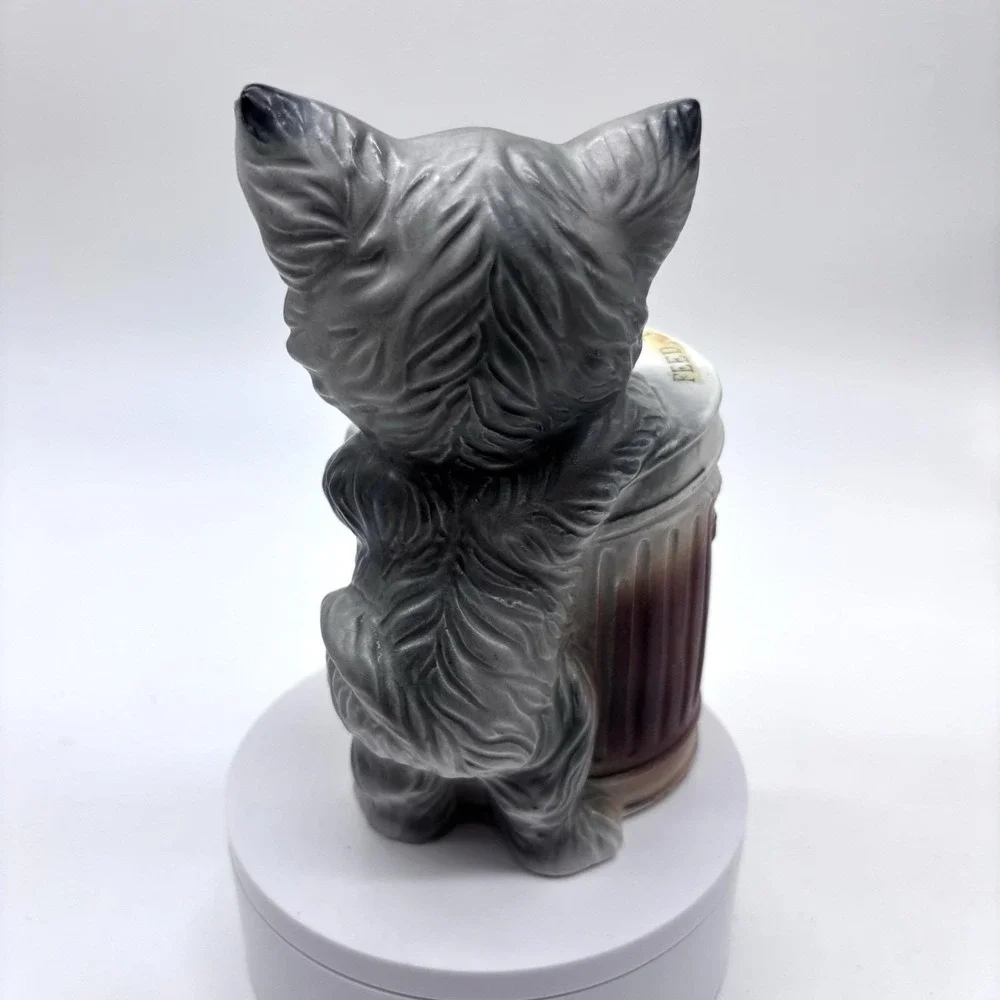 Vintage 1960's Japan Enesco Ceramic Feed The Bank Big Eyed Cat Piggy Bank